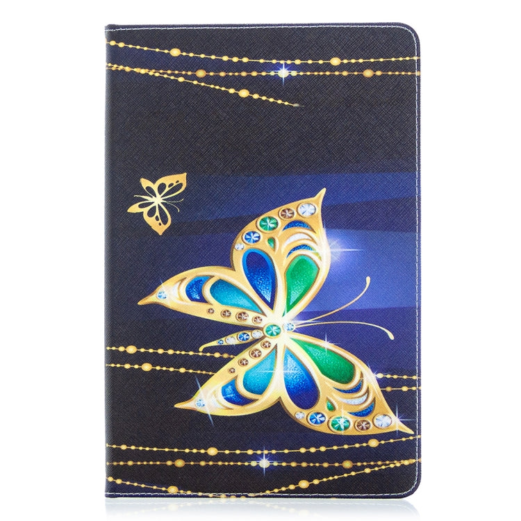 For Samsung Galaxy Tab S8 / Galaxy Tab S7 T870 Colored Drawing Pattern Horizontal Flip Leather Case with Holder & Card Slots & Wallet(Big Butterfly) - Galaxy Tab S8 Cases by buy2fix | Online Shopping UK | buy2fix