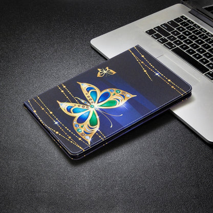 For Samsung Galaxy Tab S8 / Galaxy Tab S7 T870 Colored Drawing Pattern Horizontal Flip Leather Case with Holder & Card Slots & Wallet(Big Butterfly) - Galaxy Tab S8 Cases by buy2fix | Online Shopping UK | buy2fix
