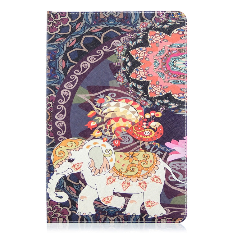 For Samsung Galaxy Tab S8 / Galaxy Tab S7 T870 Colored Drawing Pattern Horizontal Flip Leather Case with Holder & Card Slots & Wallet(Flower Elephant) - Galaxy Tab S8 Cases by buy2fix | Online Shopping UK | buy2fix