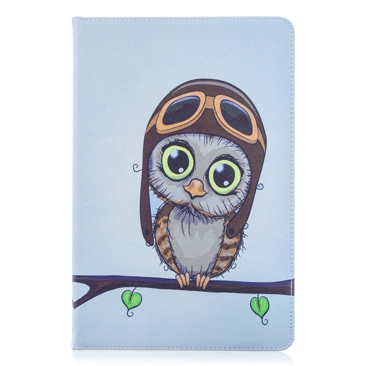 For Samsung Galaxy Tab S8 / Galaxy Tab S7 T870 Colored Drawing Pattern Horizontal Flip Leather Case with Holder & Card Slots & Wallet(Owl) - Galaxy Tab S8 Cases by buy2fix | Online Shopping UK | buy2fix