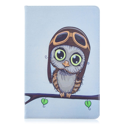 For Samsung Galaxy Tab S8 / Galaxy Tab S7 T870 Colored Drawing Pattern Horizontal Flip Leather Case with Holder & Card Slots & Wallet(Owl) - Galaxy Tab S8 Cases by buy2fix | Online Shopping UK | buy2fix