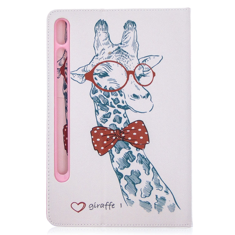 For Samsung Galaxy Tab S8 / Galaxy Tab S7 T870 Colored Drawing Pattern Horizontal Flip Leather Case with Holder & Card Slots & Wallet(Deer) by buy2fix