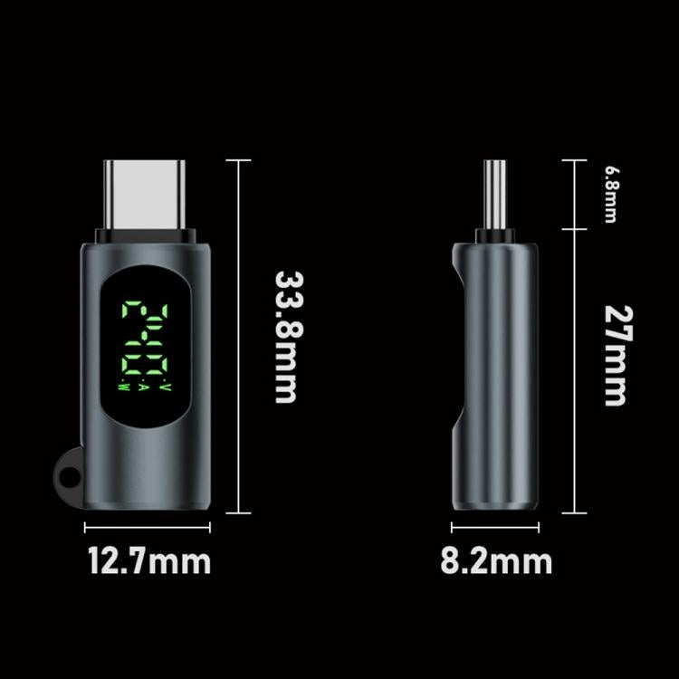 Type-C Male to Type-C Female 240W 80Gbps Adapter with Digital Display(Black) - OTG Adapter by buy2fix | Online Shopping UK | buy2fix