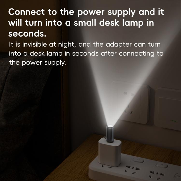 Type-C Power Mini Flashlight 210-230LM(Grey) - Others Accessories by buy2fix | Online Shopping UK | buy2fix