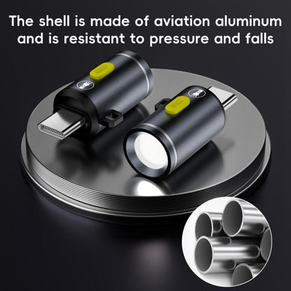 Type-C Power Mini Flashlight 210-230LM(Dark Grey) - Others Accessories by buy2fix | Online Shopping UK | buy2fix