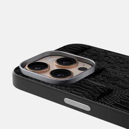 For iPhone 15 Pro Max ABEEL Beast Pattern 6D Micro-Embossed MagSafe Genuine Leather Phone Case(Black) - iPhone 15 Pro Max Cases by buy2fix | Online Shopping UK | buy2fix