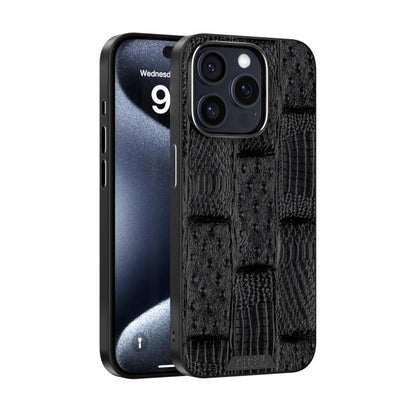 For iPhone 13 Pro Max ABEEL Beast Pattern 6D Micro-Embossed MagSafe Genuine Leather Phone Case(Black) - iPhone 13 Pro Max Cases by buy2fix | Online Shopping UK | buy2fix