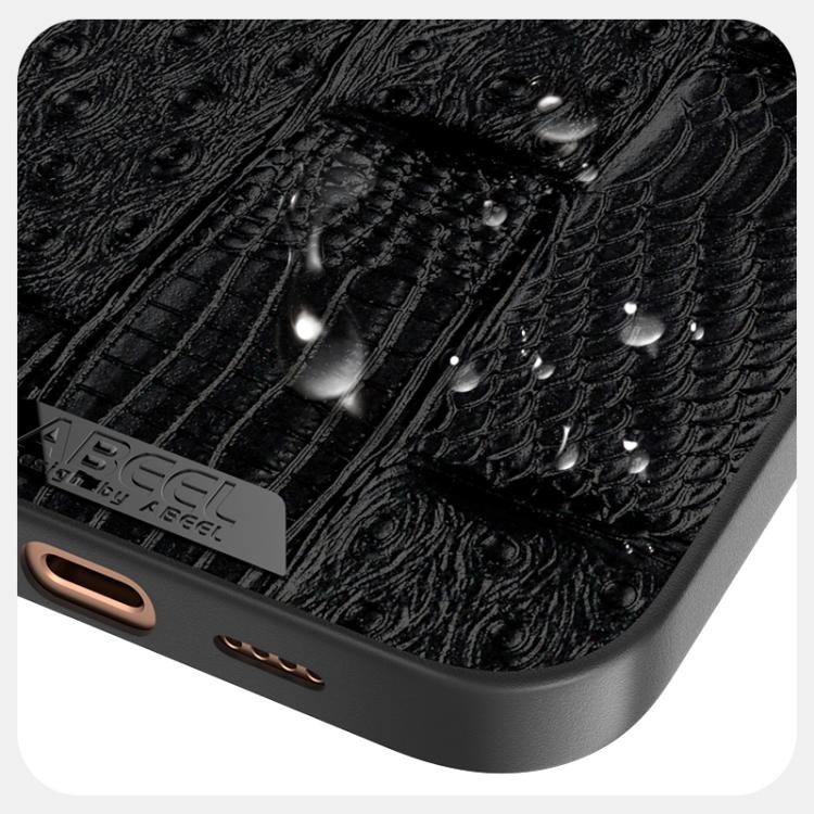 For iPhone 13 ABEEL Beast Pattern 6D Micro-Embossed MagSafe Genuine Leather Phone Case(Blue) - iPhone 13 Cases by buy2fix | Online Shopping UK | buy2fix