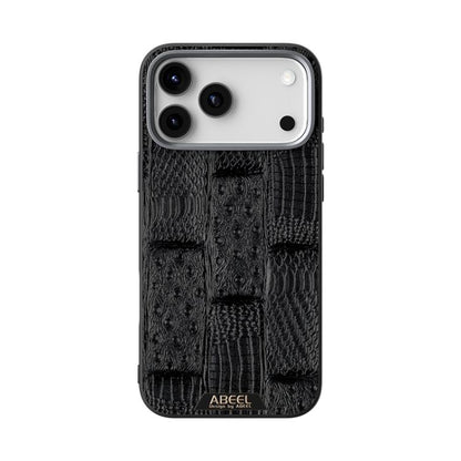 For iPhone 17 Pro Max ABEEL Beast Pattern 6D Micro-Embossed MagSafe Genuine Leather Phone Case(Black) - iPhone 17 Pro Max Cases by buy2fix | Online Shopping UK | buy2fix