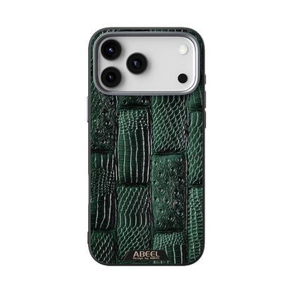 For iPhone 17 Pro ABEEL Beast Pattern 6D Micro-Embossed MagSafe Genuine Leather Phone Case(Green) - iPhone 17 Pro Cases by buy2fix | Online Shopping UK | buy2fix