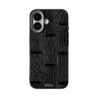 For iPhone 17 ABEEL Beast Pattern 6D Micro-Embossed MagSafe Genuine Leather Phone Case(Black) - iPhone 17 Cases by buy2fix | Online Shopping UK | buy2fix