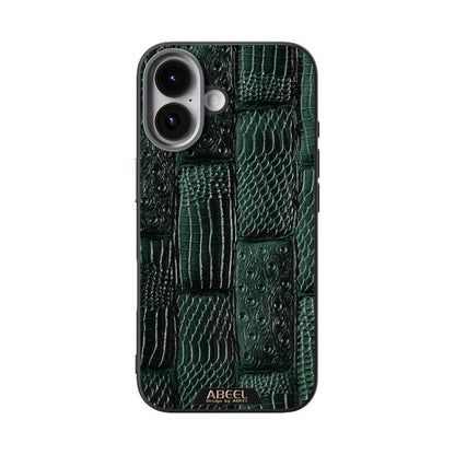 For iPhone 17 ABEEL Beast Pattern 6D Micro-Embossed MagSafe Genuine Leather Phone Case(Green) - iPhone 17 Cases by buy2fix | Online Shopping UK | buy2fix
