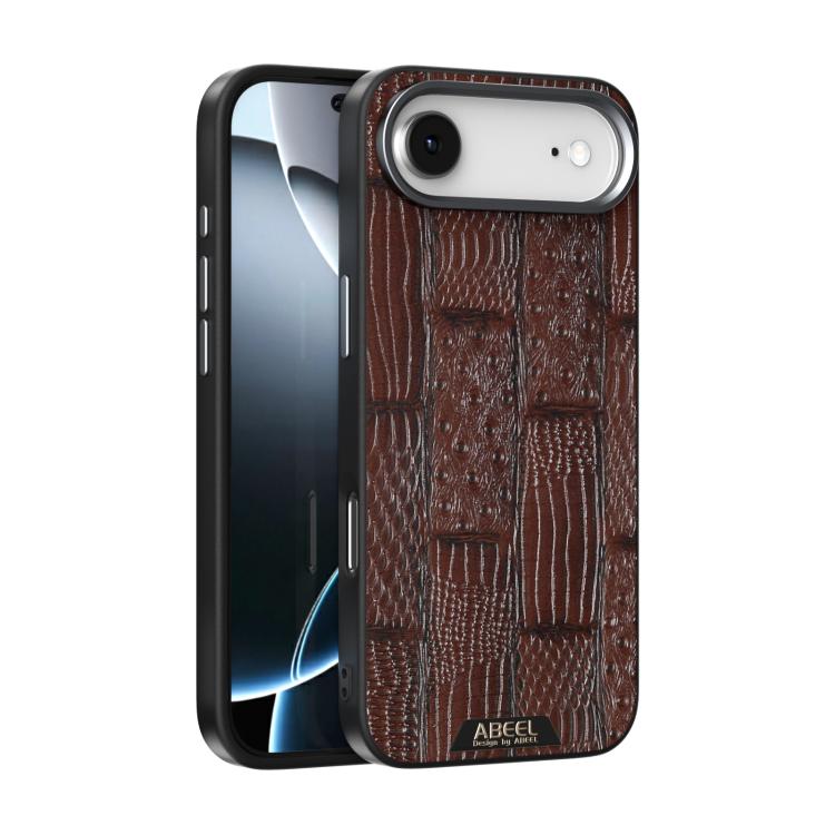 For iPhone Air ABEEL Beast Pattern 6D Micro-Embossed MagSafe Genuine Leather Phone Case(Brown) - iPhone Air Cases by buy2fix | Online Shopping UK | buy2fix
