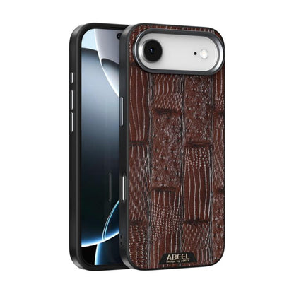 For iPhone Air ABEEL Beast Pattern 6D Micro-Embossed MagSafe Genuine Leather Phone Case(Brown) - iPhone Air Cases by buy2fix | Online Shopping UK | buy2fix