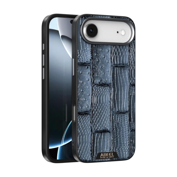 For iPhone Air ABEEL Beast Pattern 6D Micro-Embossed MagSafe Genuine Leather Phone Case(Blue) - iPhone Air Cases by buy2fix | Online Shopping UK | buy2fix