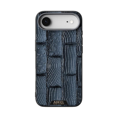 For iPhone Air ABEEL Beast Pattern 6D Micro-Embossed MagSafe Genuine Leather Phone Case(Blue) - iPhone Air Cases by buy2fix | Online Shopping UK | buy2fix