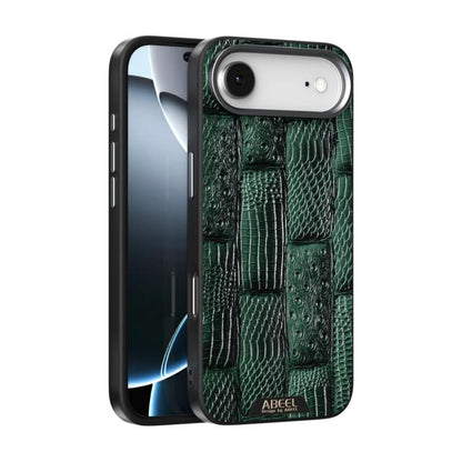 For iPhone Air ABEEL Beast Pattern 6D Micro-Embossed MagSafe Genuine Leather Phone Case(Green) - iPhone Air Cases by buy2fix | Online Shopping UK | buy2fix