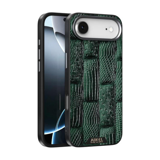 For iPhone Air ABEEL Beast Pattern 6D Micro-Embossed MagSafe Genuine Leather Phone Case(Green) - iPhone Air Cases by buy2fix | Online Shopping UK | buy2fix