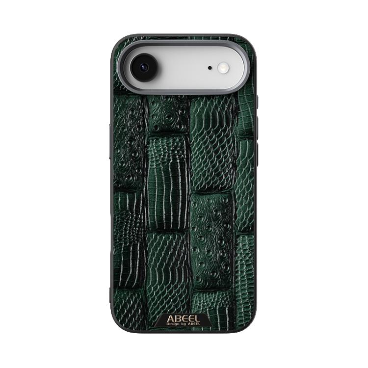 For iPhone Air ABEEL Beast Pattern 6D Micro-Embossed MagSafe Genuine Leather Phone Case(Green) - iPhone Air Cases by buy2fix | Online Shopping UK | buy2fix