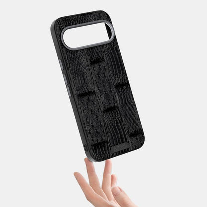 For Google Pixel 10 / 10 Pro ABEEL Beast Pattern 6D Micro-Embossed MagSafe Genuine Leather Phone Case(Black) - Google Cases by buy2fix | Online Shopping UK | buy2fix