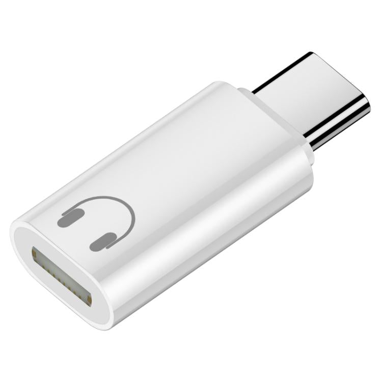 Type-C Male to 8 Pin Female Hi-Fi Audio Earphone Adapter(White) - Earphone Adapter by buy2fix | Online Shopping UK | buy2fix