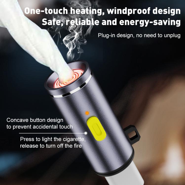 USB-C / Type-C Cigarette Lighter Portable Adapter(Silver) - Cigar Socket by buy2fix | Online Shopping UK | buy2fix