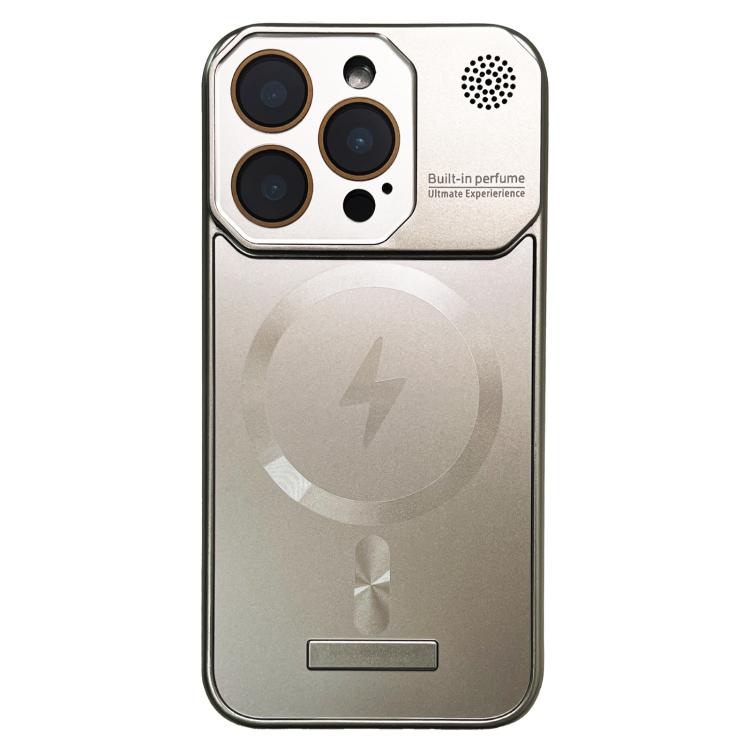 For iPhone 15 Pro Frameless Aromatherapy MagSafe Magnetic PC Phone Case(Titanium Grey) - iPhone 15 Pro Cases by buy2fix | Online Shopping UK | buy2fix