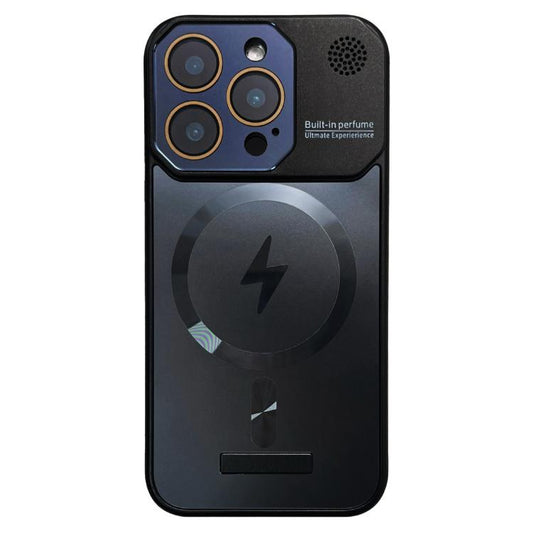 For iPhone 15 Pro Frameless Aromatherapy MagSafe Magnetic PC Phone Case(Black) - iPhone 15 Pro Cases by buy2fix | Online Shopping UK | buy2fix