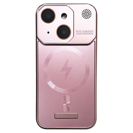 For iPhone 15 Frameless Aromatherapy MagSafe Magnetic PC Phone Case(Rose Gold) - iPhone 15 Cases by buy2fix | Online Shopping UK | buy2fix