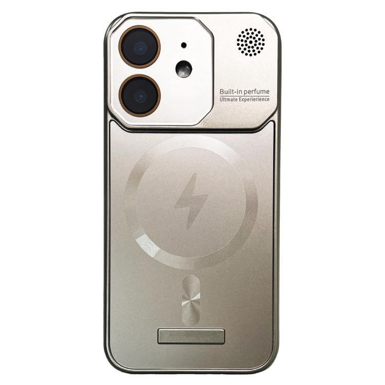 For iPhone 12 Frameless Aromatherapy MagSafe Magnetic PC Phone Case(Titanium Grey) - iPhone 12 / 12 Pro Cases by buy2fix | Online Shopping UK | buy2fix