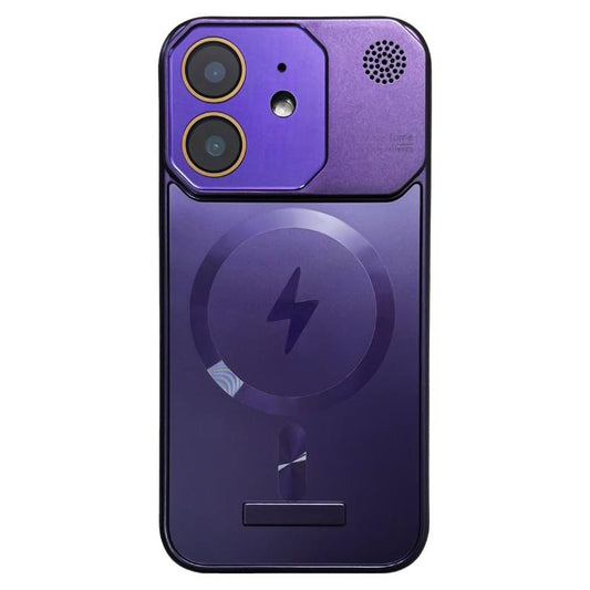 For iPhone 12 Frameless Aromatherapy MagSafe Magnetic PC Phone Case(Purple) - iPhone 12 / 12 Pro Cases by buy2fix | Online Shopping UK | buy2fix