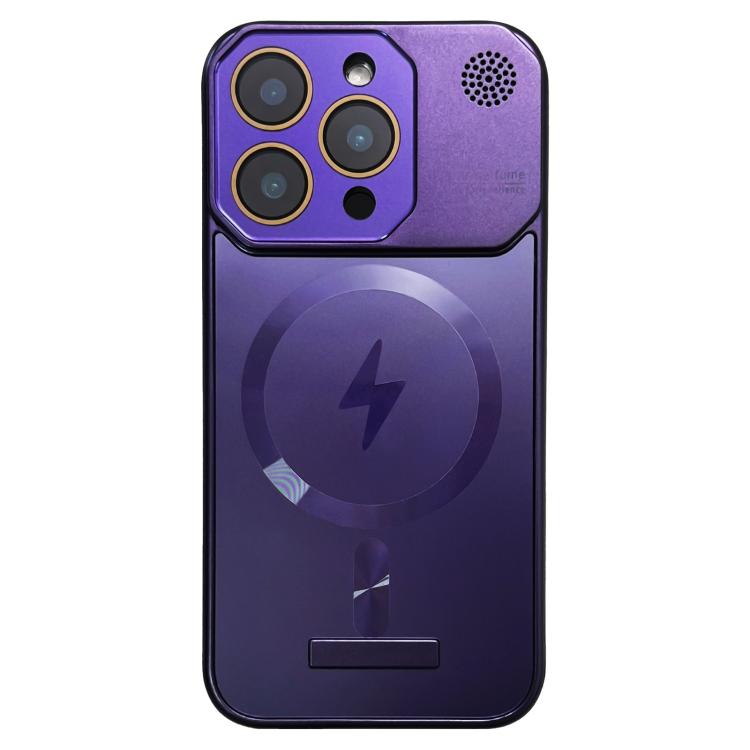 For iPhone 11 Pro Max Frameless Aromatherapy MagSafe Magnetic PC Phone Case(Purple) - iPhone 11 Pro Max Cases by buy2fix | Online Shopping UK | buy2fix