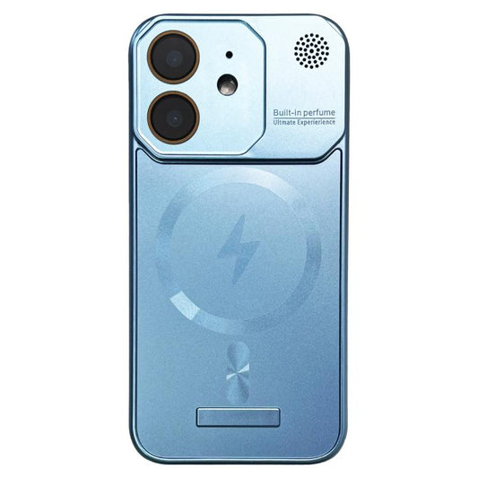 For iPhone 11 Frameless Aromatherapy MagSafe Magnetic PC Phone Case(Blue) - iPhone 11 Cases by buy2fix | Online Shopping UK | buy2fix