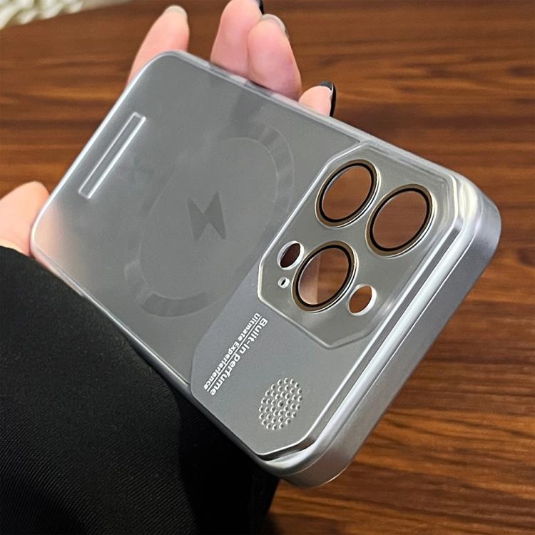 For iPhone 15 Pro Frameless Aromatherapy MagSafe Magnetic PC Phone Case(Titanium Silver) - iPhone 15 Pro Cases by buy2fix | Online Shopping UK | buy2fix
