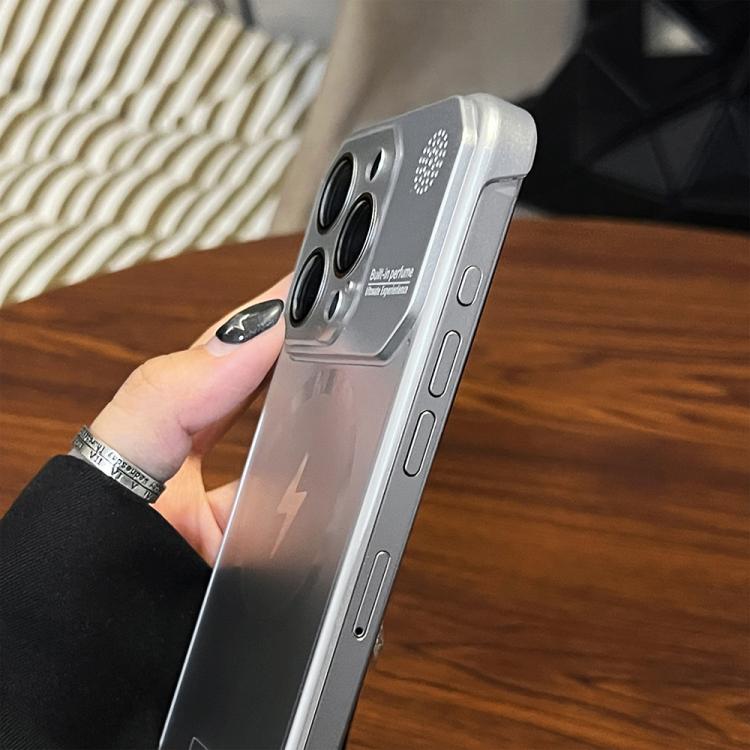 For iPhone 16 Pro Frameless Aromatherapy MagSafe Magnetic PC Phone Case(Titanium Silver) - iPhone 16 Pro Cases by buy2fix | Online Shopping UK | buy2fix