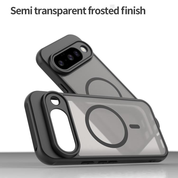 For Google Pixel 10 Fan Dun Series TPU Hybrid PC Frosted Magsafe Phone Case(Black) - Google Cases by buy2fix | Online Shopping UK | buy2fix