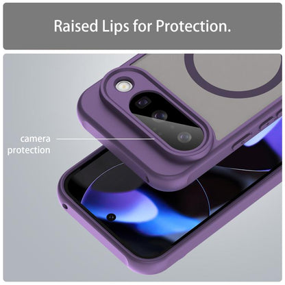For Google Pixel 10 Fan Dun Series TPU Hybrid PC Frosted Magsafe Phone Case(Purple) - Google Cases by buy2fix | Online Shopping UK | buy2fix