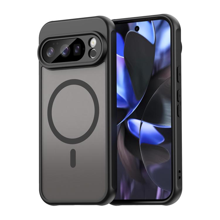 For Google Pixel 10 Pro Fan Dun Series TPU Hybrid PC Frosted Magsafe Phone Case(Black) - Google Cases by buy2fix | Online Shopping UK | buy2fix