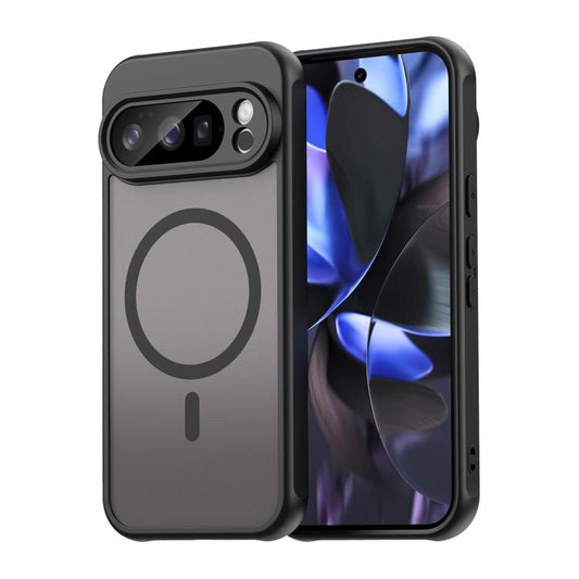 For Google Pixel 10 Pro Fan Dun Series TPU Hybrid PC Frosted Magsafe Phone Case(Black) - Google Cases by buy2fix | Online Shopping UK | buy2fix