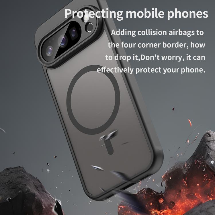 For Google Pixel 10 Pro Fan Dun Series TPU Hybrid PC Frosted Magsafe Phone Case(Black) - Google Cases by buy2fix | Online Shopping UK | buy2fix