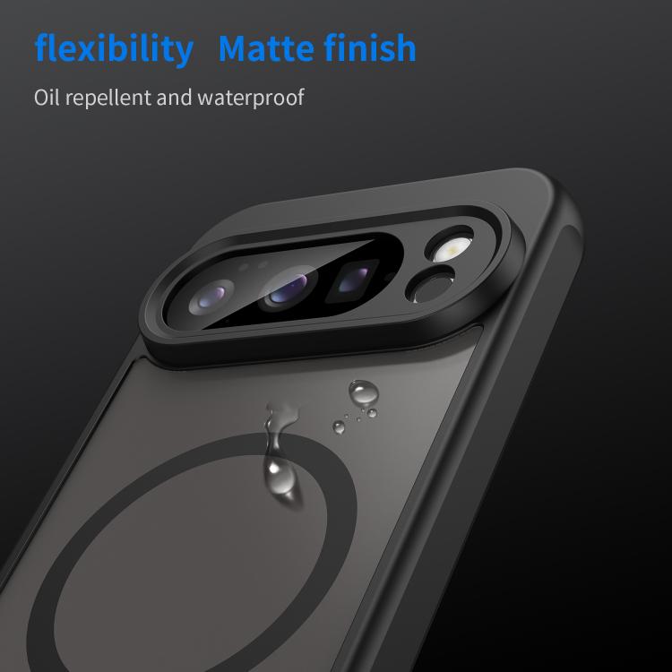 For Google Pixel 10 Pro Fan Dun Series TPU Hybrid PC Frosted Magsafe Phone Case(Black) - Google Cases by buy2fix | Online Shopping UK | buy2fix
