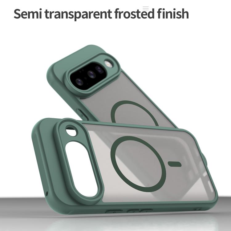 For Google Pixel 10 Pro Fan Dun Series TPU Hybrid PC Frosted Magsafe Phone Case(Green) - Google Cases by buy2fix | Online Shopping UK | buy2fix
