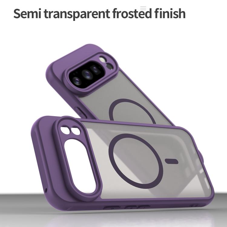 For Google Pixel 10 Pro Fan Dun Series TPU Hybrid PC Frosted Magsafe Phone Case(Purple) - Google Cases by buy2fix | Online Shopping UK | buy2fix