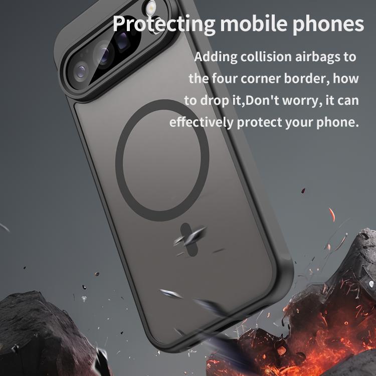 For Google Pixel 10 Pro XL Fan Dun Series TPU Hybrid PC Frosted Magsafe Phone Case(Black) - Google Cases by buy2fix | Online Shopping UK | buy2fix