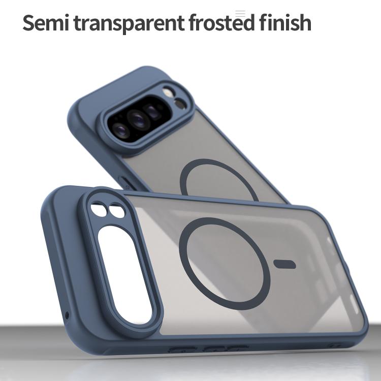 For Google Pixel 10 Pro XL Fan Dun Series TPU Hybrid PC Frosted Magsafe Phone Case(Blue) - Google Cases by buy2fix | Online Shopping UK | buy2fix