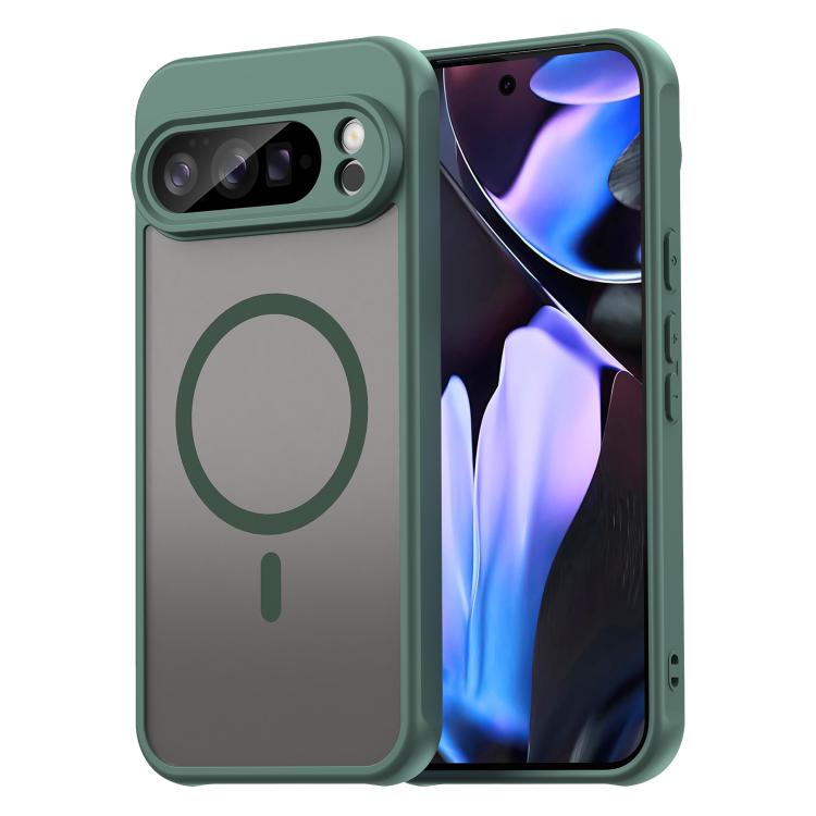 For Google Pixel 10 Pro XL Fan Dun Series TPU Hybrid PC Frosted Magsafe Phone Case(Green) - Google Cases by buy2fix | Online Shopping UK | buy2fix