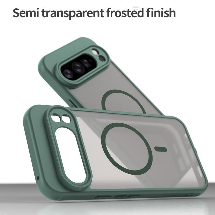 For Google Pixel 10 Pro XL Fan Dun Series TPU Hybrid PC Frosted Magsafe Phone Case(Green) - Google Cases by buy2fix | Online Shopping UK | buy2fix