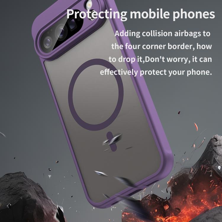 For Google Pixel 10 Pro XL Fan Dun Series TPU Hybrid PC Frosted Magsafe Phone Case(Purple) - Google Cases by buy2fix | Online Shopping UK | buy2fix