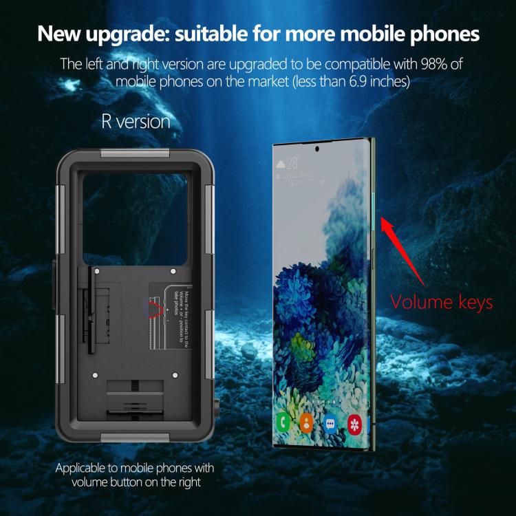 RedPepper 4th Generation Diving Protective Case, Waterproof depth: 15m(Black) - Waterproof Bag by RedPepper | Online Shopping UK | buy2fix