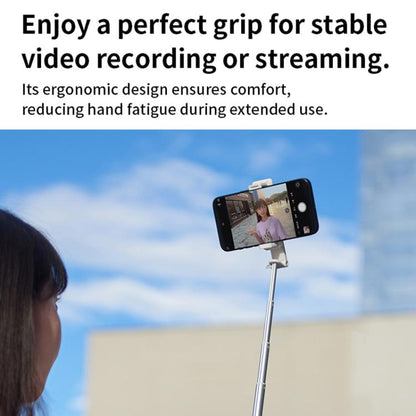 E6 Bluetooth Phone Filming Assist Selfie Monopod(White) - Selfie Sticks by buy2fix | Online Shopping UK | buy2fix